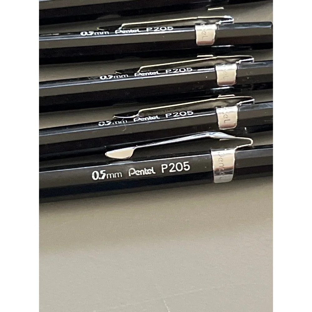 Pentel Sharp P205 Mechanical Pencil 0.5mm Black Drafting Pencil Lot of 5